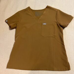 Figs Brown Short Sleeve Tee